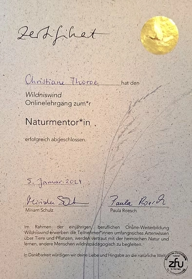 Zertifikat – Naturmentorin