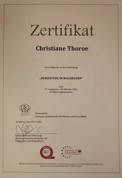 Zertifikat – Kursleiterin