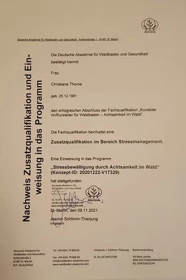 Zertifikat – Kursabschluss